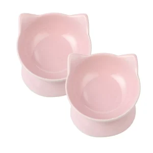 2c Tilt Cat Bowl - Pink