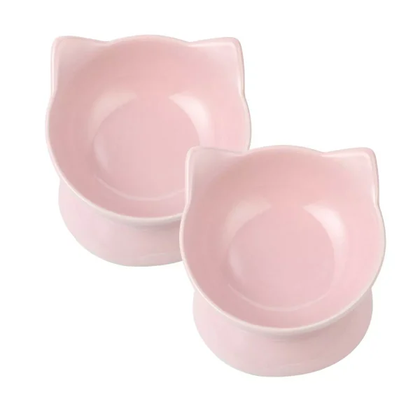 2c Tilt Cat Bowl - Pink